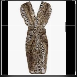 Ruffian silk animal print dress